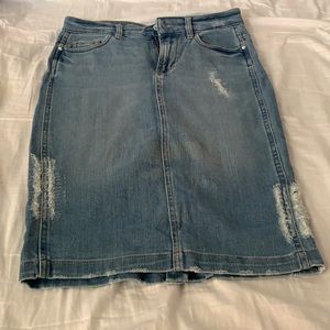 😍A- line denim skirt